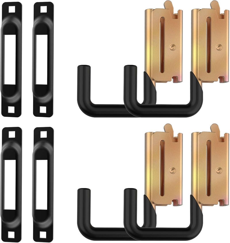 Eegoowa E Track Hooks Heavy Duty E Track J Hooks E Track X Track Steel Hanger, Spring Fitting E Track Accessories for Enclosed Trailer - Image 1
